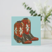 WESTERNE THEMED-PARTIJINVITATIE ~ EZ2 AANGEPAST KAART (Staand voorkant)