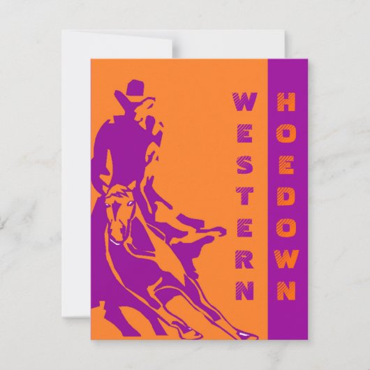 WESTERNE THEMED-PARTIJINVITATIE ~ EZ2 AANGEPAST KAART (Voorkant)