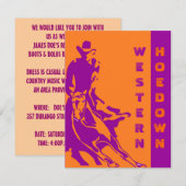 WESTERNE THEMED-PARTIJINVITATIE ~ EZ2 AANGEPAST KAART (Voorkant / Achterkant)