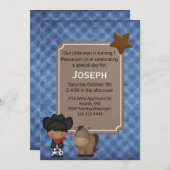 Westerne Thleing Baby First Birthday Kaart (Voorkant / Achterkant)