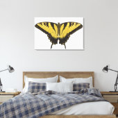 Westerne Tiger Swallowtail Butterfly Canvas Afdruk (Insitu (Slaapkamer))