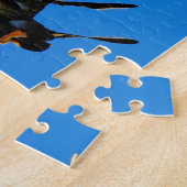 Westerne Tiger Swallowtail Butterfly op Buckeye Legpuzzel (Zijkant)