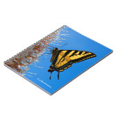 Westerne Tiger Swallowtail Butterfly op Buckeye Notitieboek (Linkerzijde)