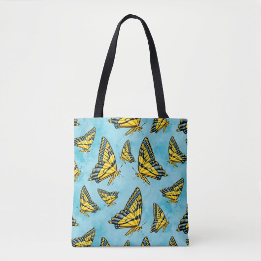 Westerne Tijger Swallowtail Vlinder op Wolken Tote Bag (Voorkant)