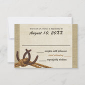 Westerne touw en Hoefijzers respons RSVP Kaartje (Voorkant)