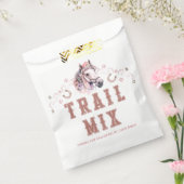 Westerne Trail Mix Favorietas – Roze Cowgirl Theme Bedankzakje (Gezegeld)