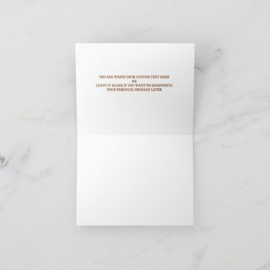 Westerne trouwdag Dank u kaart aan de verkoper (Binnen)