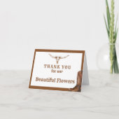 Westerne trouwdag Dank u kaart aan de verkoper (Voorkant)