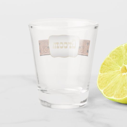 Westerne trouwriem en bruidegomriem gesp shot glas (Achterkant)