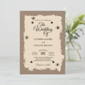 westerne trouwuitnodigingen kaart (Staand voorkant)