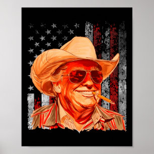 Westerne Trump Cowboy Amerikaanse Vintage Trump US Poster