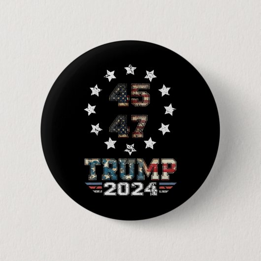 westerne Trump-cowboy die je opnieuw hebt gemist Ronde Button 5,7 Cm (Voorkant)