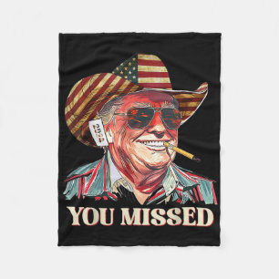 Westerne Trump Cowboy Je hebt American Flag Cowb g Fleece Deken