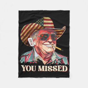 Westerne Trump Cowboy Je hebt American Flag Cowb g Fleece Deken
