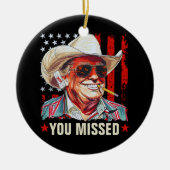 Westerne Trump Cowboy | Je hebt Trump 2024 gemist Keramisch Ornament (Voorkant)