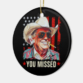 Westerne Trump Cowboy | Je hebt Trump 2024 gemist Keramisch Ornament (Links)