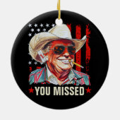 Westerne Trump Cowboy | Je hebt Trump 2024 gemist Keramisch Ornament (Achterkant)