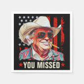 Westerne Trump Cowboy | Je hebt Trump 2024 gemist Servet (Voorkant)