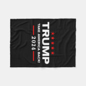 Westerne Trump Cowboy Je hebt Trump 2024 gemist VS Fleece Deken (Voorkant (Horizontaal))