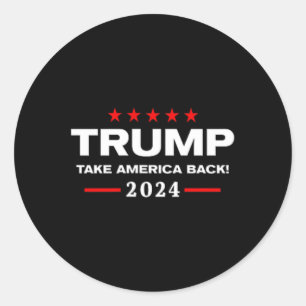 Westerne Trump Cowboy Je hebt Trump 2024 gemist VS Ronde Sticker