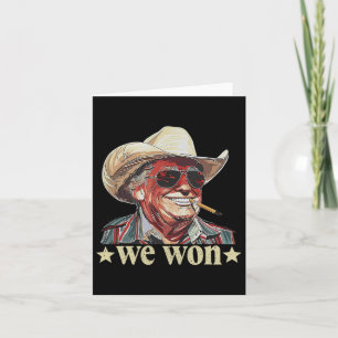 Westerne Trump Cowboy We Won American Flag Cowboy Kaart