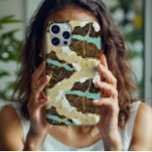 Westerne Turquoise en Leather Style Vrouwen Case-Mate iPhone Case