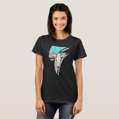 Westerne Turquoise Rodeo Queen Lightning Koe sched T-shirt (Voorkant volledig)