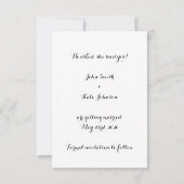 Westerne Turquoise sparen de Datum RSVP Kaartje (Achterkant)