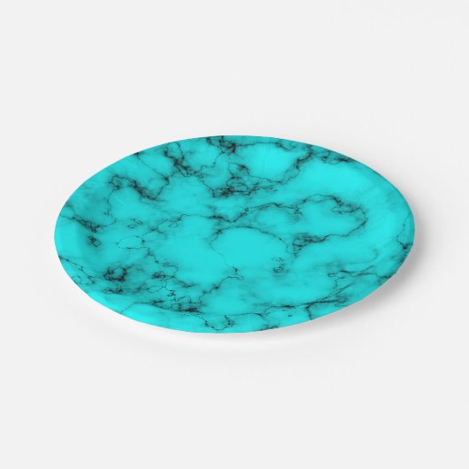 Westerne Turquoise-steen Zuidelijk sierespatroon Papieren Bordje (Gekanteld)