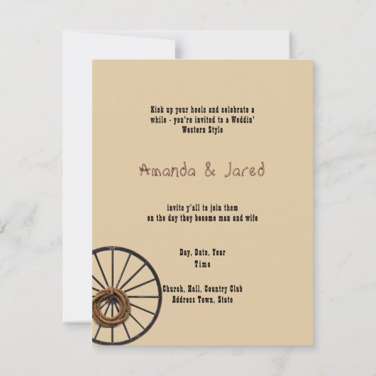 Westerne Twig Lijsten van het Huwelijk, het Wiel v Kaart (Achterkant)