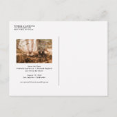 Westerne Typografie Foto Lijst Black Save the Date Aankondigingskaart (Achterkant)