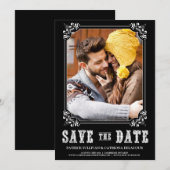 WESTERNE TYPOGRAFIE SLA DE DATUMAANKONDIGING OP KAART (Voorkant / Achterkant)