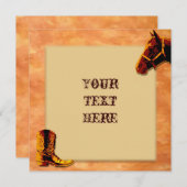 Westerne uitnodiging (Voorkant / Achterkant)