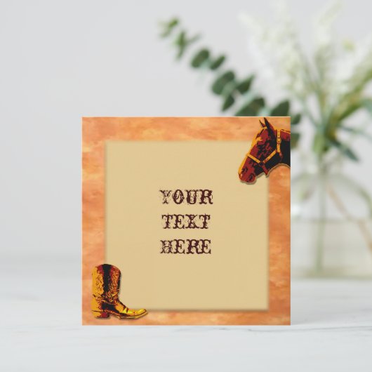 Westerne uitnodiging (Staand voorkant)