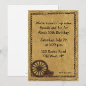 Westerne uitnodiging (Voorkant / Achterkant)