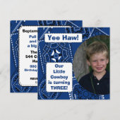 Westerne uitnodiging Bandana Cowboy Birthday (Voorkant / Achterkant)
