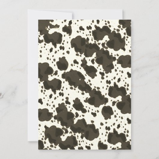 Westerne uitnodiging tot Baby shower Cowboy (Achterkant)