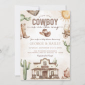 Westerne uitnodiging tot Baby shower Cowboy (Voorkant)