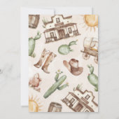 Westerne uitnodiging tot Baby shower Cowboy (Achterkant)