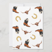 Westerne uitnodiging tot Baby shower Cowboy (Achterkant)