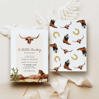 Westerne uitnodiging tot Baby shower Cowboy
