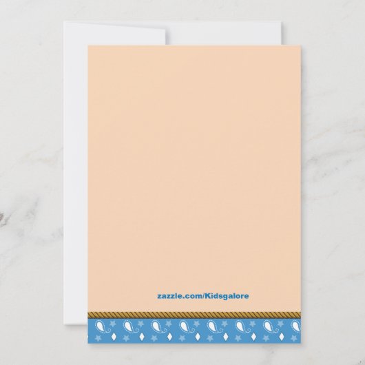 Westerne uitnodiging tot Baby shower van Little Co (Achterkant)