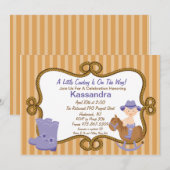 Westerne uitnodiging tot Baby shower van Little Co (Voorkant / Achterkant)