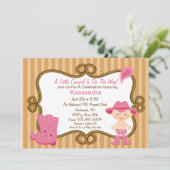 Westerne uitnodiging tot Baby shower van Little Co (Staand voorkant)