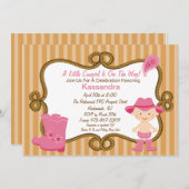 Westerne uitnodiging tot Baby shower van Little Co (Voorkant / Achterkant)