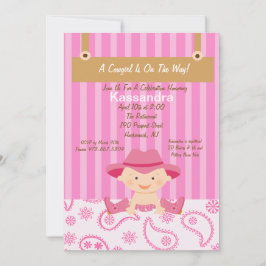 Westerne uitnodiging tot Baby shower van Little Co