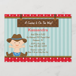 Westerne uitnodiging tot Baby shower van Little Co