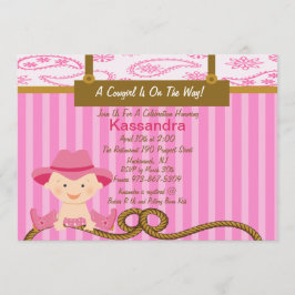 Westerne uitnodiging tot Baby shower van Little Co