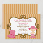 Westerne uitnodiging tot Baby shower van Little Co (Voorkant / Achterkant)