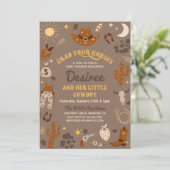 Westerne uitnodiging tot Baby shower | Zuidwest-Ba (Staand voorkant)